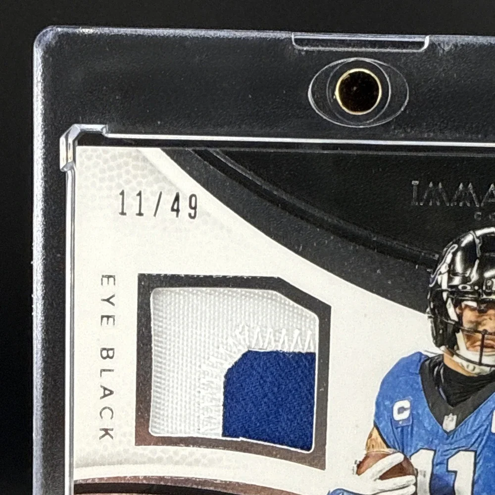 2025 Panini Immaculate Collection MICHAEL PITTMAN JR.  /49 Eye Black Patch Auto